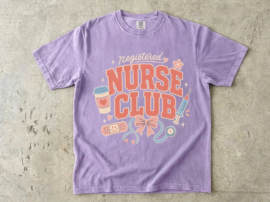Nurse Club T-Shirt — Cute Nurse Graphic Tee for Nurses & Nursing Students