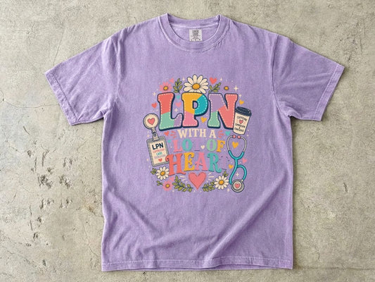LPN With A Lot of Heart Graphic T-Shirt