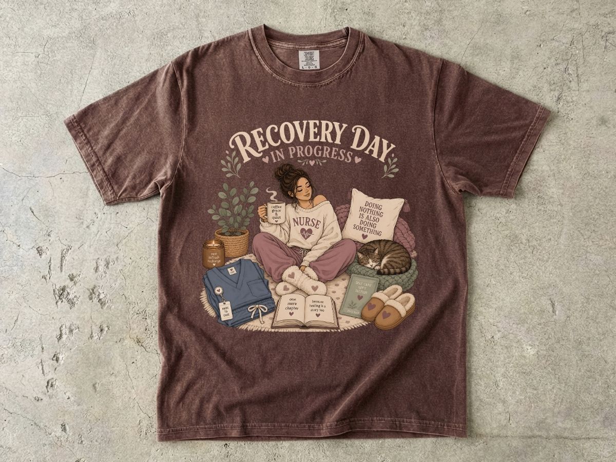 Recovery Day T-Shirt — Self-Care Cozy Graphic Tee