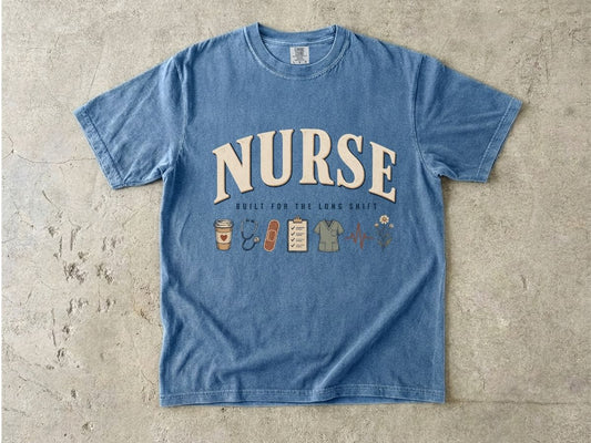 Nurse Graphic T-Shirt — 'NURSE' with Medical Icons, Perfect Gift for Nurses