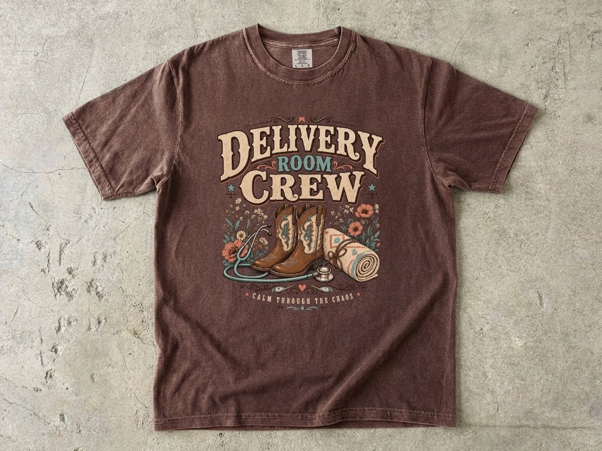 Delivery Room Crew Shirt | Western L&D Nurse Gift Tee