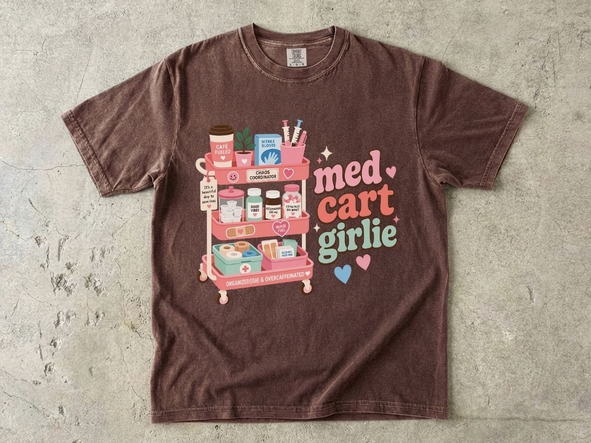 Med Cart Girlie Shirt | Trendy Nurse Gift Tee