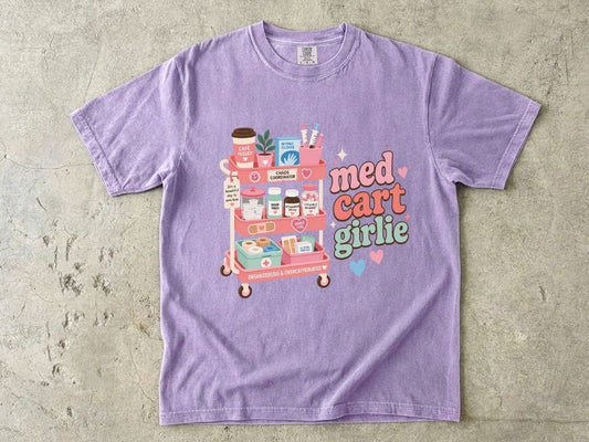 Med Cart Girlie Shirt | Trendy Nurse Gift Tee