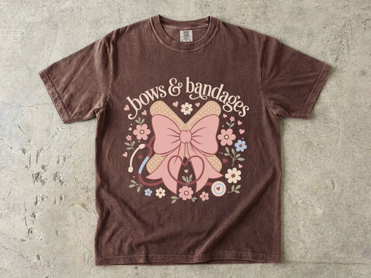 Bows & Bandages Shirt | Cute Coquette Nurse Gift Tee