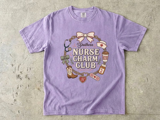 Nurse Charm Club Shirt | Cute RN & Stethoscope Nurse Tee