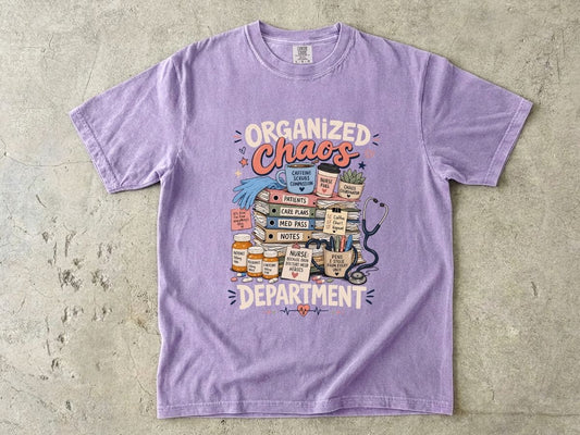 Organized Chaos Department T-Shirt – Funny Nurse/Medical Team Graphic Tee