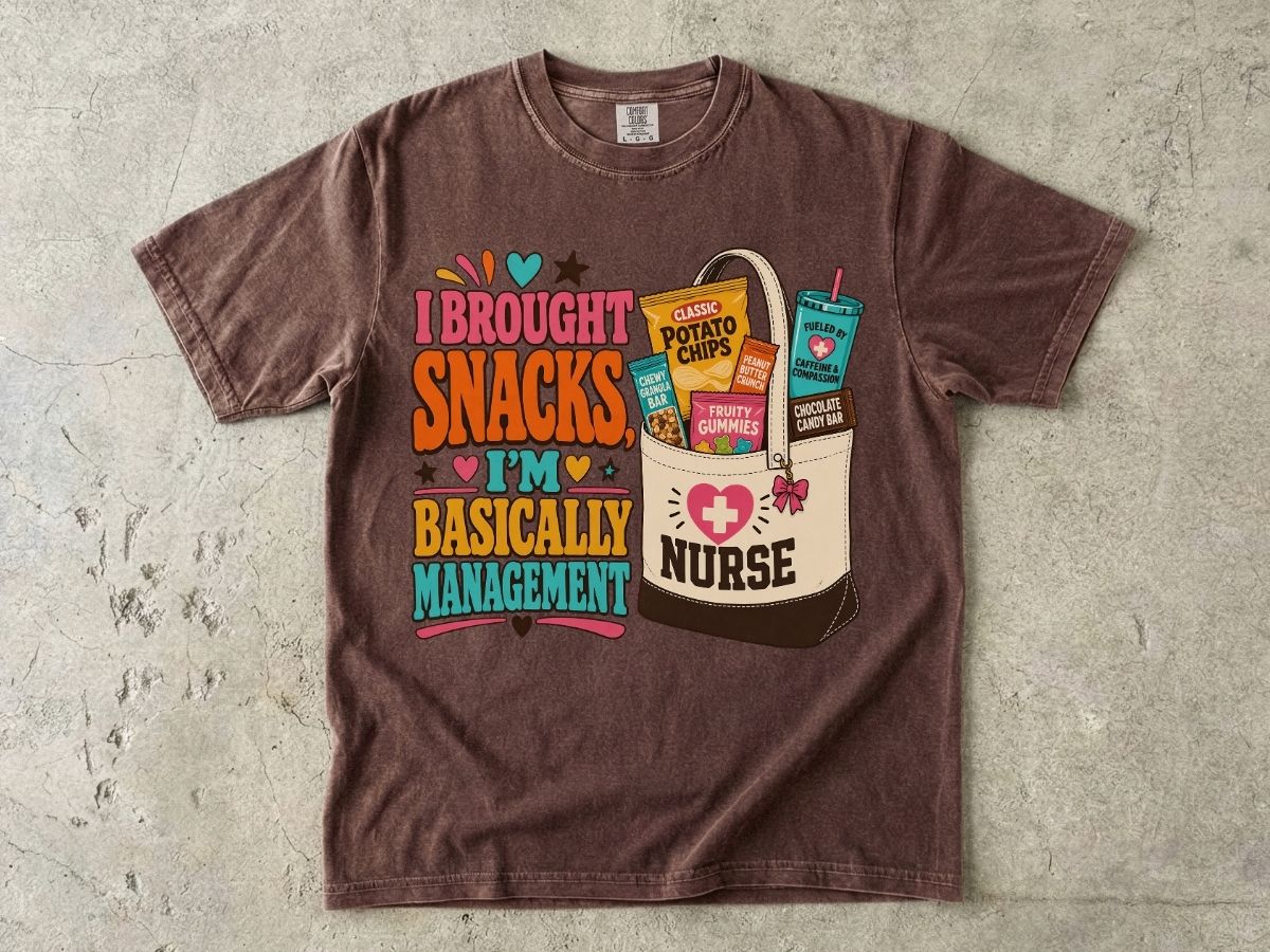 I Brought Snacks Nurse Shirt | Funny RN & Nurse Humor Tee