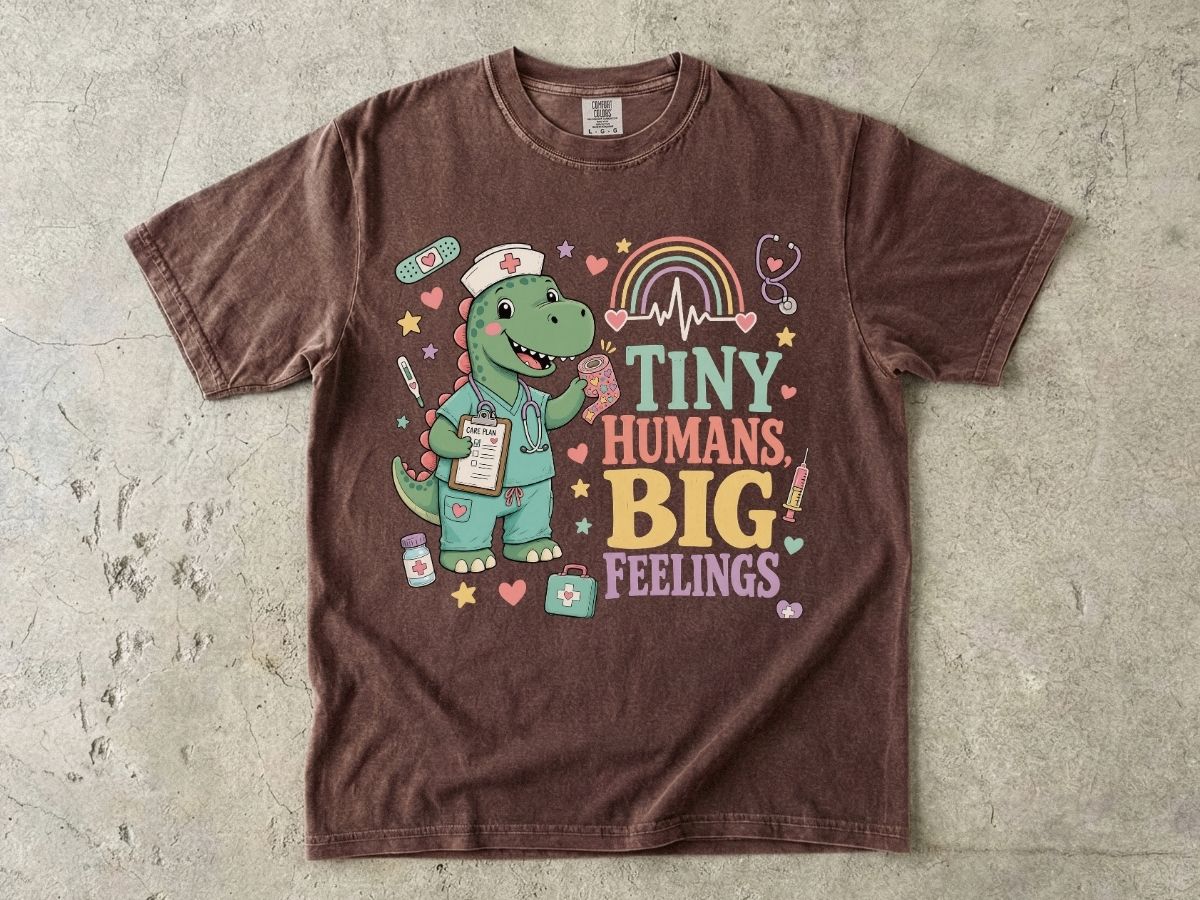 Tiny Humans Big Feelings Pediatric Nurse Shirt | Peds RN Tee