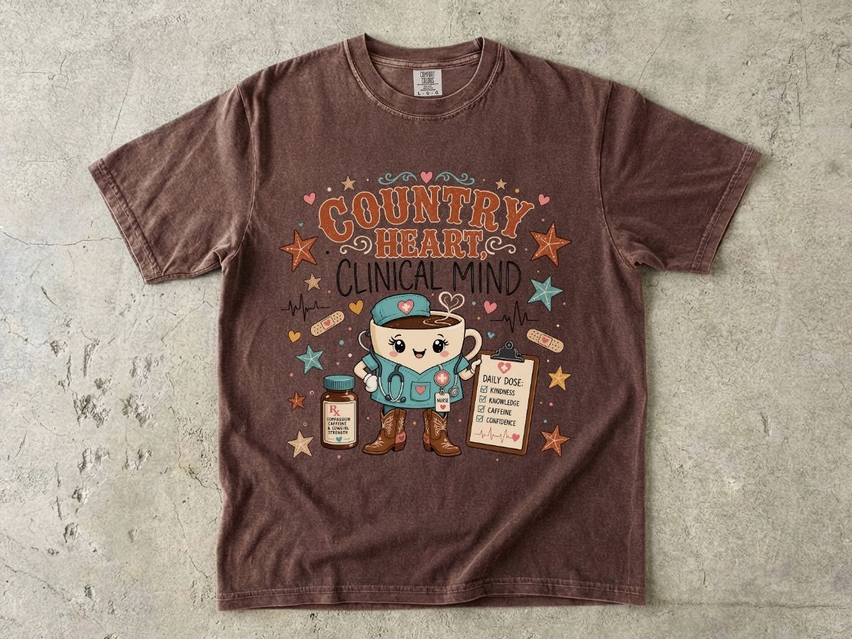 Country Heart Clinical Mind Nurse Shirt | Western RN Tee
