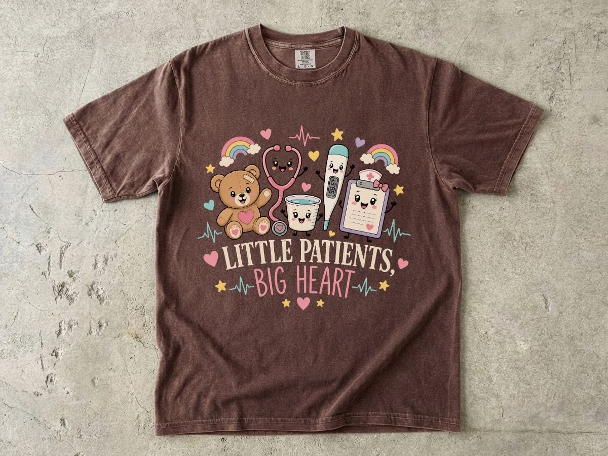 Little Patients Big Heart Pediatric Nurse Shirt | Peds RN Tee Meta Description