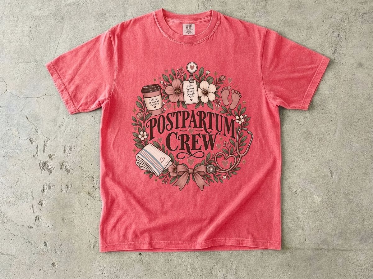 Postpartum Nurse Shirt | Mother Baby RN Graphic Tee & Gift