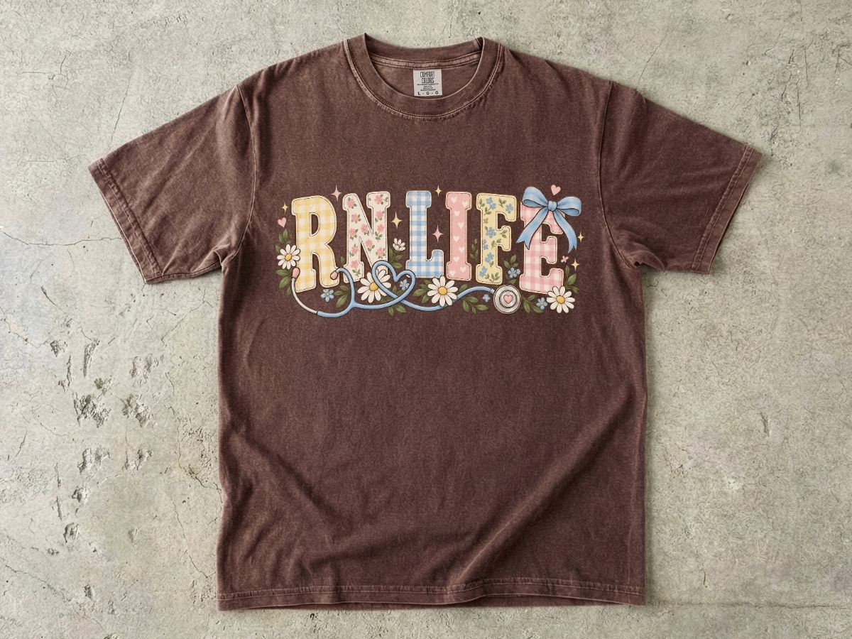 RN Life Shirt | Cute Registered Nurse Graphic Tee & RN Gift