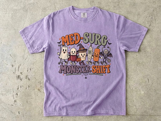 Med-Surg Nurse Halloween Shirt | Monster Shift RN Tee