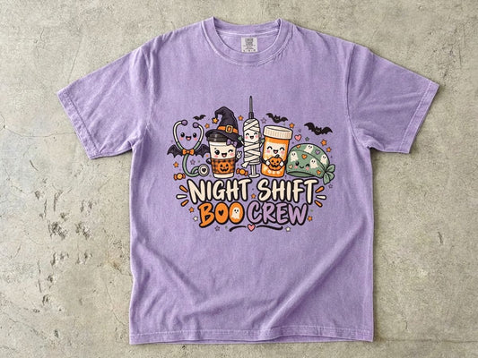 Night Shift Nurse Halloween Shirt | Boo Crew RN Graphic Tee