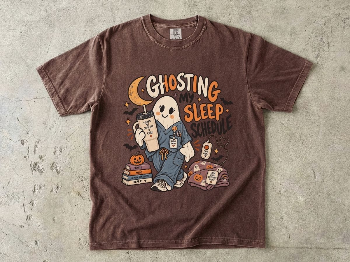 Night Shift Nurse Halloween Shirt | Ghosting My Sleep Schedule