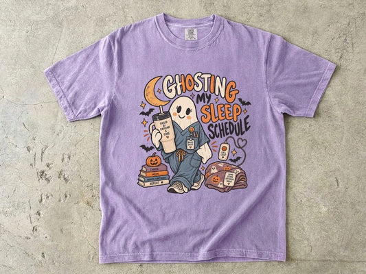 Night Shift Nurse Halloween Shirt | Ghosting My Sleep Schedule
