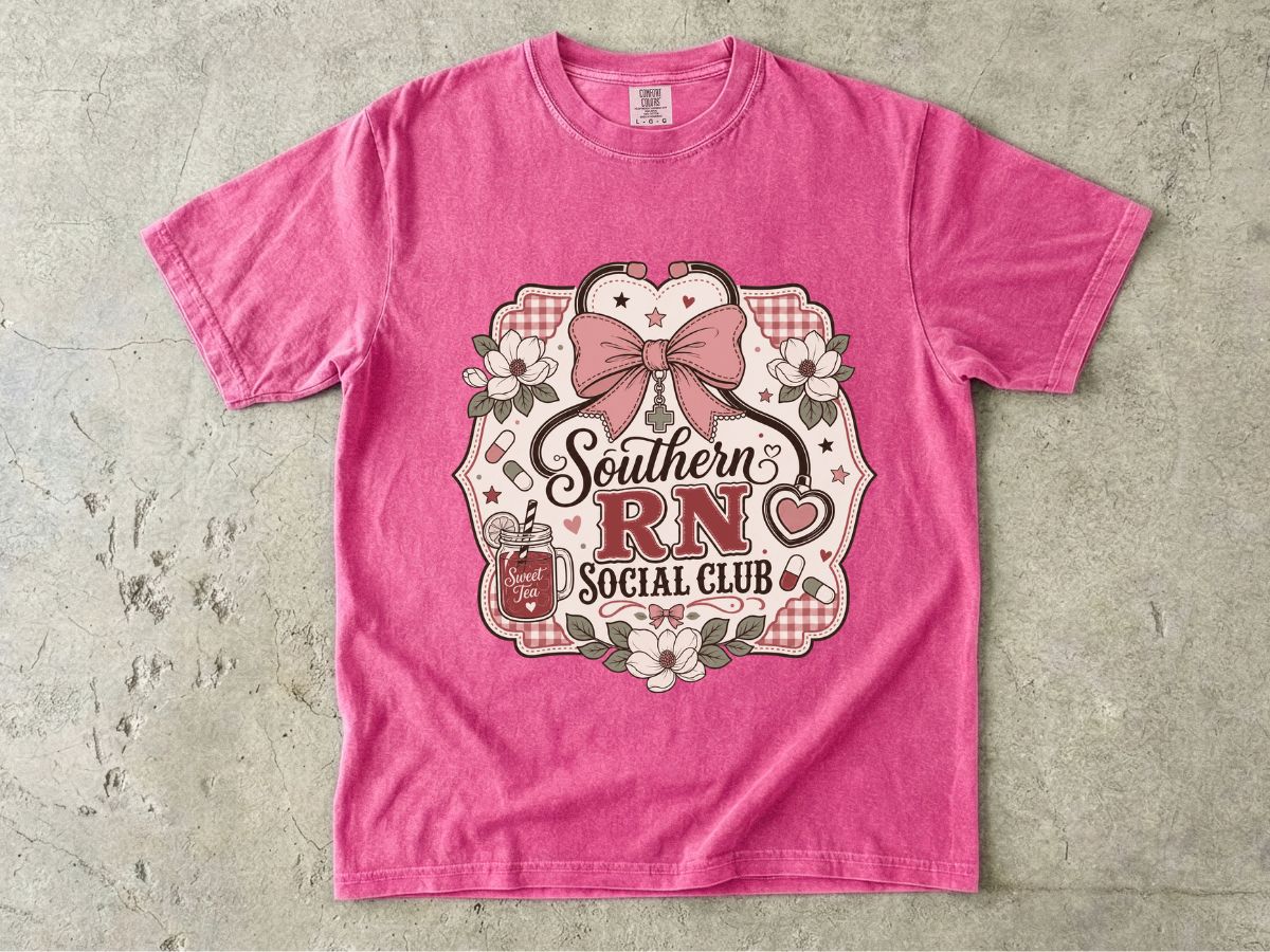 Southern RN Social Club T-Shirt — Cute Southern Nurse Graphic Tee