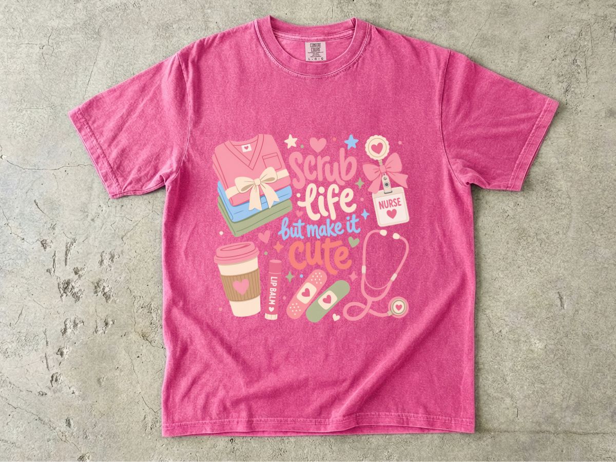 Scrub Life But Make It Cute T-Shirt — Cute Nurse Medical Tee