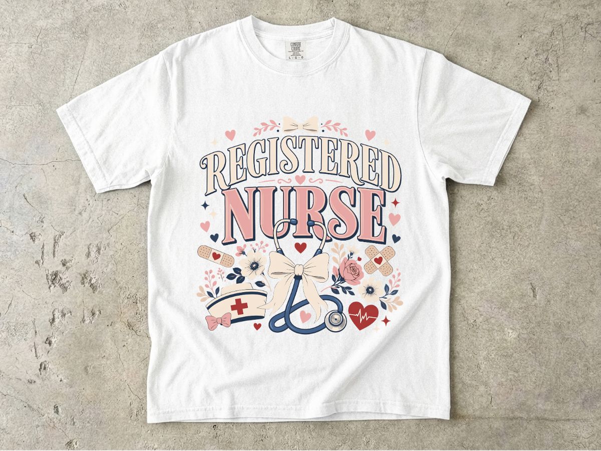 Registered Nurse Floral Tee — Cute Nurse Appreciation T‑Shirt