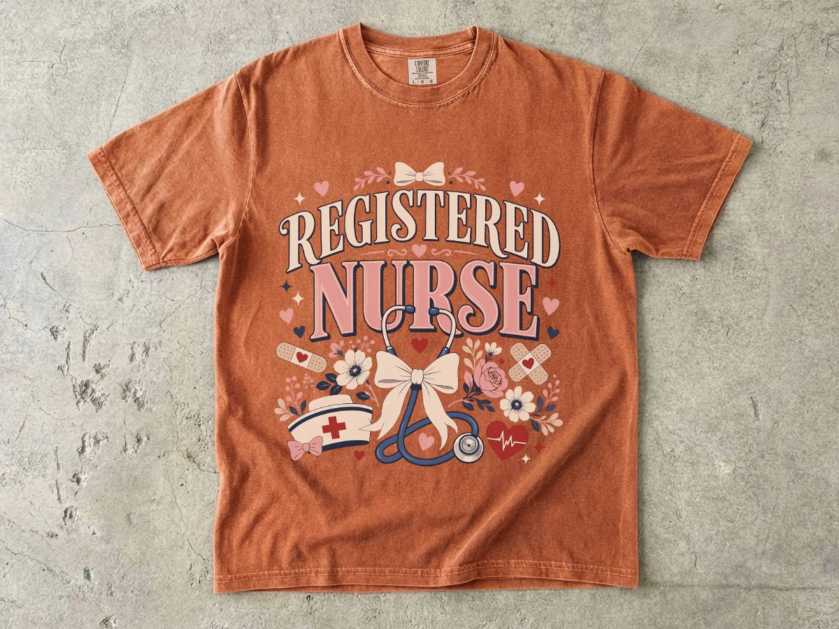 Registered Nurse Floral Tee — Cute Nurse Appreciation T‑Shirt