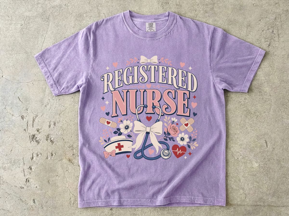 Registered Nurse Floral Tee — Cute Nurse Appreciation T‑Shirt
