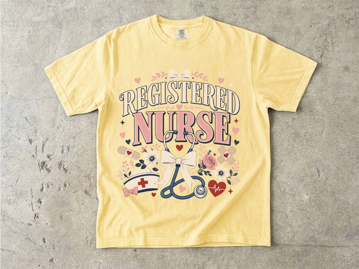 Registered Nurse Floral Tee — Cute Nurse Appreciation T‑Shirt