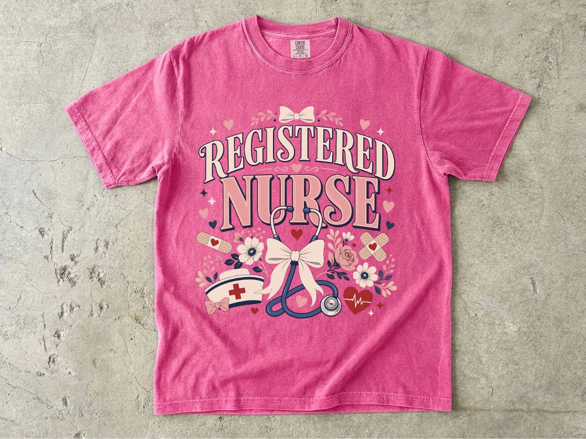 Registered Nurse Floral Tee — Cute Nurse Appreciation T‑Shirt