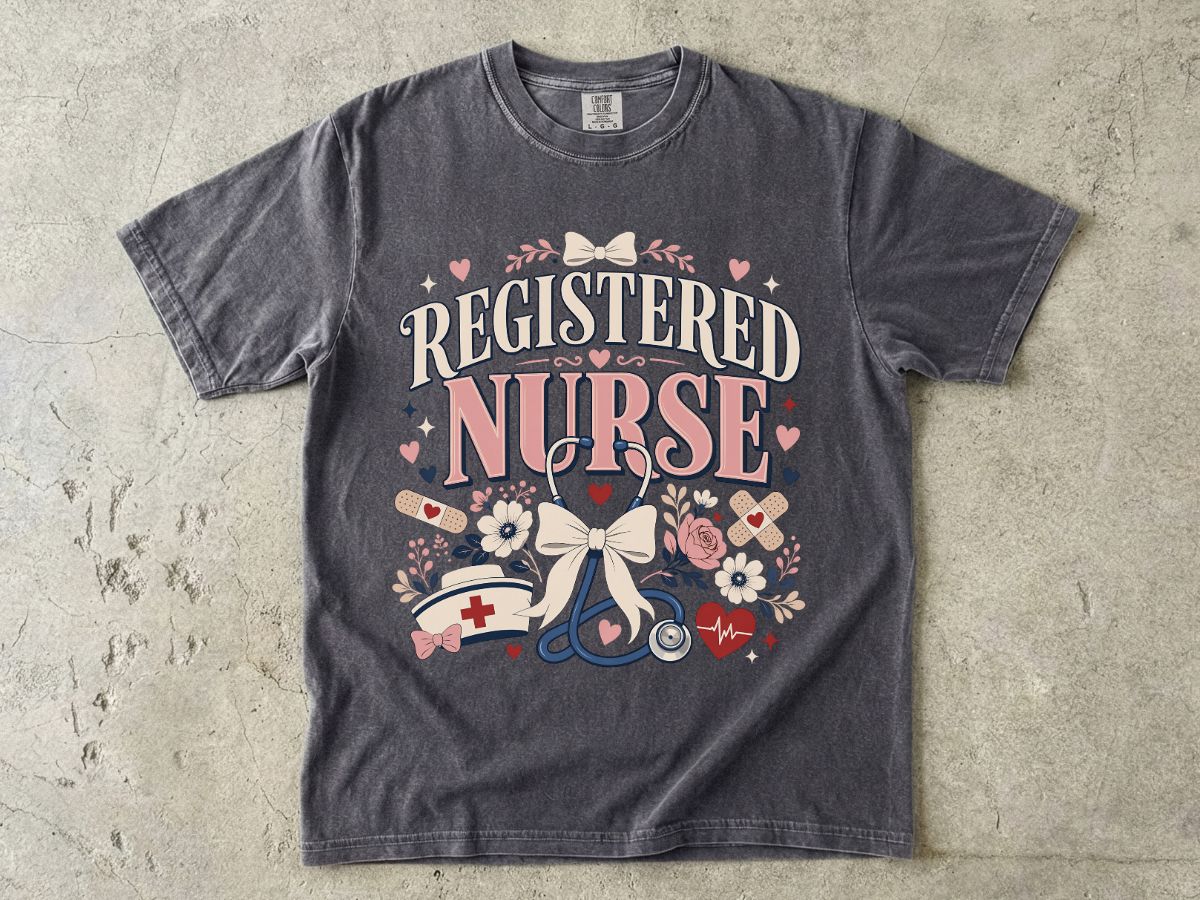 Registered Nurse Floral Tee — Cute Nurse Appreciation T‑Shirt