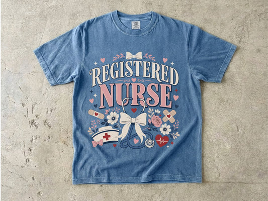 Registered Nurse Floral Tee — Cute Nurse Appreciation T‑Shirt