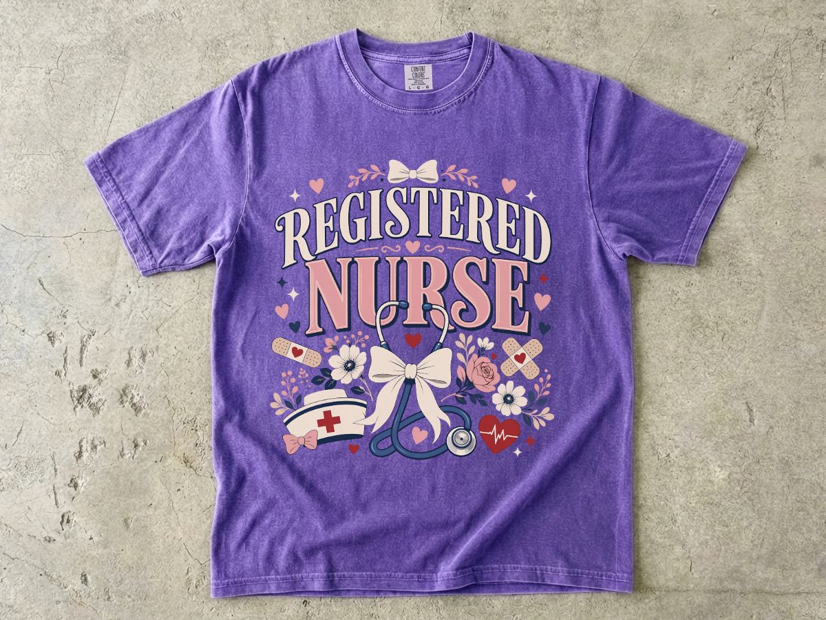 Registered Nurse Floral Tee — Cute Nurse Appreciation T‑Shirt