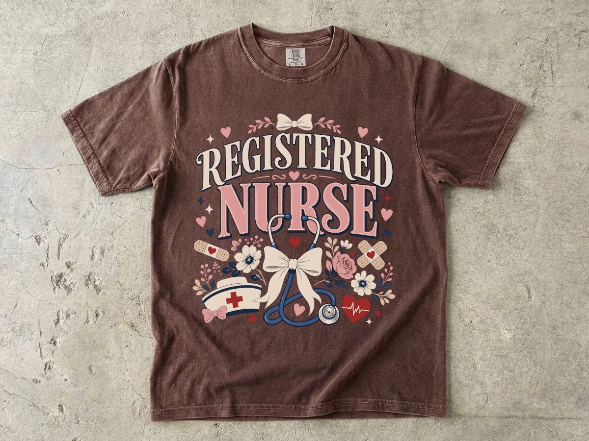 Registered Nurse Floral Tee — Cute Nurse Appreciation T‑Shirt