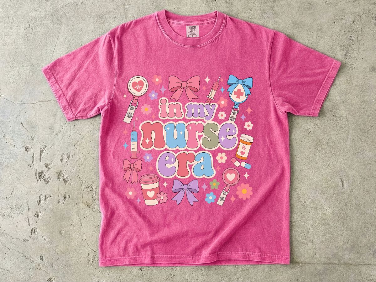 Nurse Era Graphic T-Shirt — "In My Nurse Era" Cute Medical Pride Tee