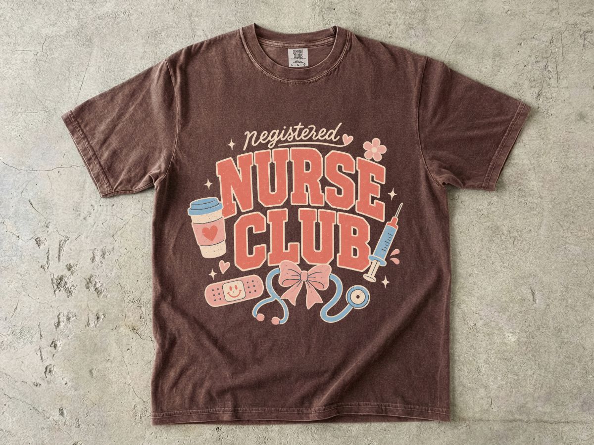 Nurse Club T-Shirt — Cute Nurse Graphic Tee for Nurses & Nursing Students