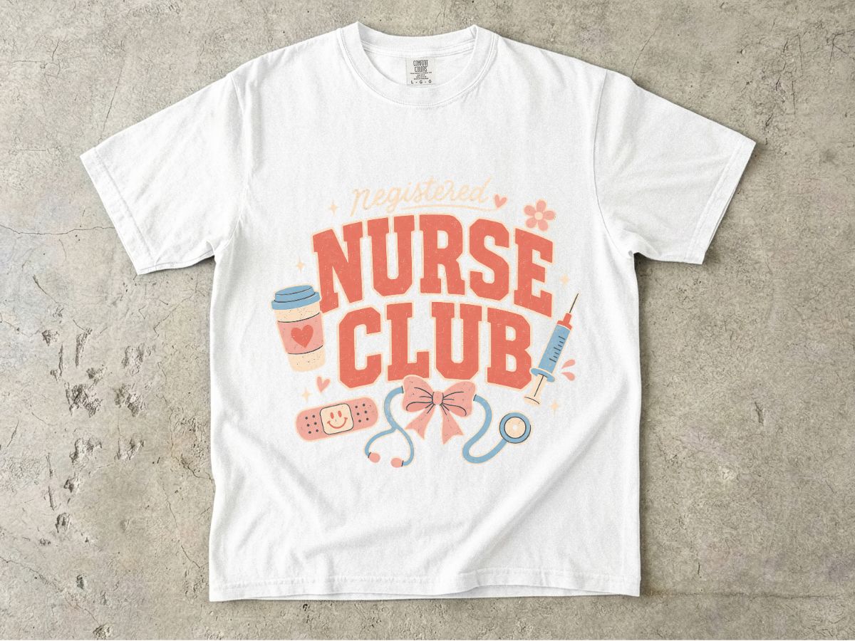 Nurse Club T-Shirt — Cute Nurse Graphic Tee for Nurses & Nursing Students
