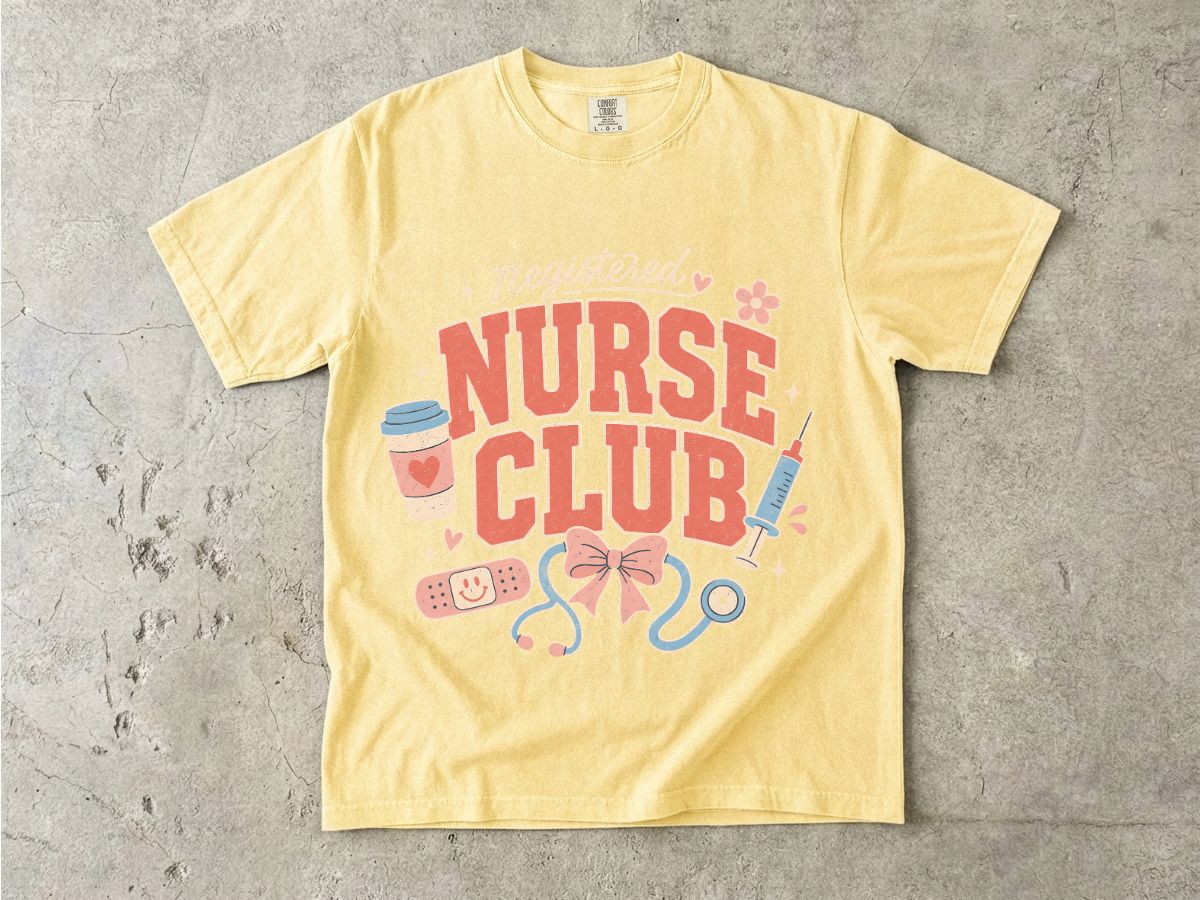 Nurse Club T-Shirt — Cute Nurse Graphic Tee for Nurses & Nursing Students