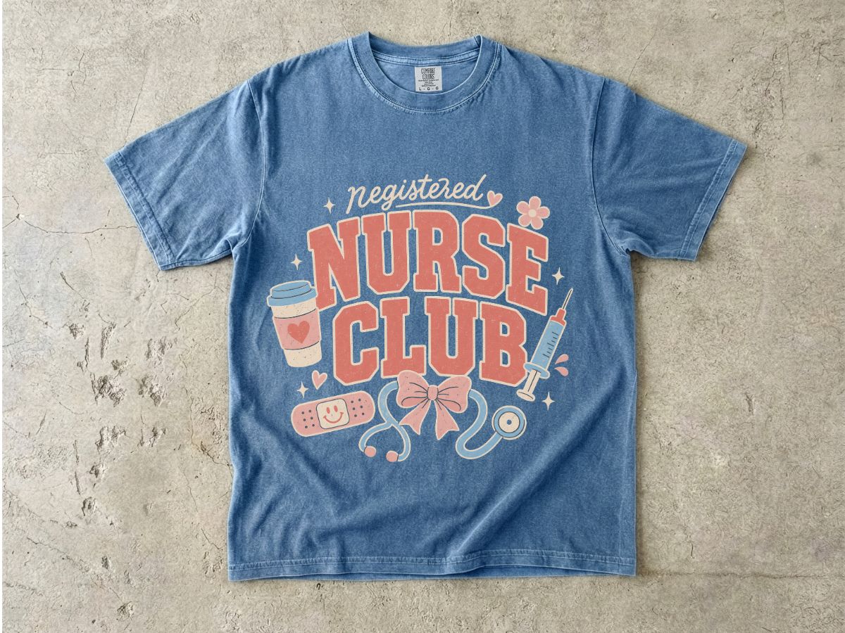 Nurse Club T-Shirt — Cute Nurse Graphic Tee for Nurses & Nursing Students