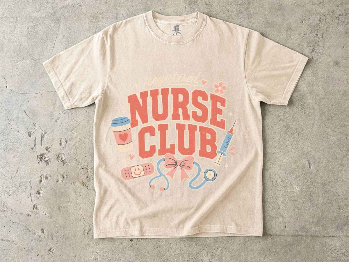 Nurse Club T-Shirt — Cute Nurse Graphic Tee for Nurses & Nursing Students
