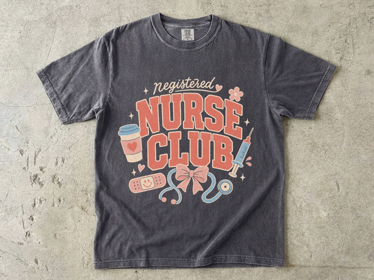 Nurse Club T-Shirt — Cute Nurse Graphic Tee for Nurses & Nursing Students
