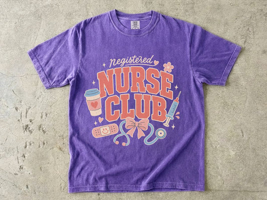 Nurse Club T-Shirt — Cute Nurse Graphic Tee for Nurses & Nursing Students