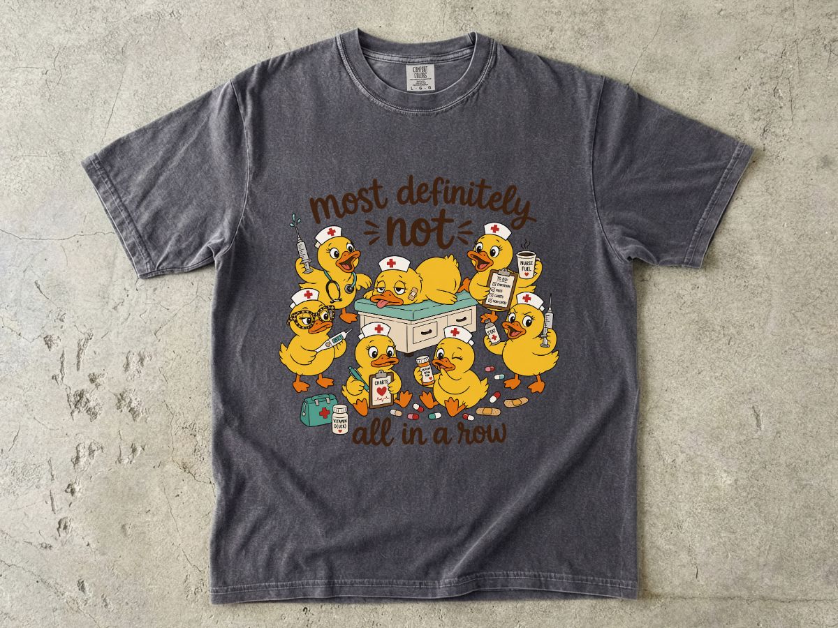Most Definitely Not All in a Row Duck T-Shirt