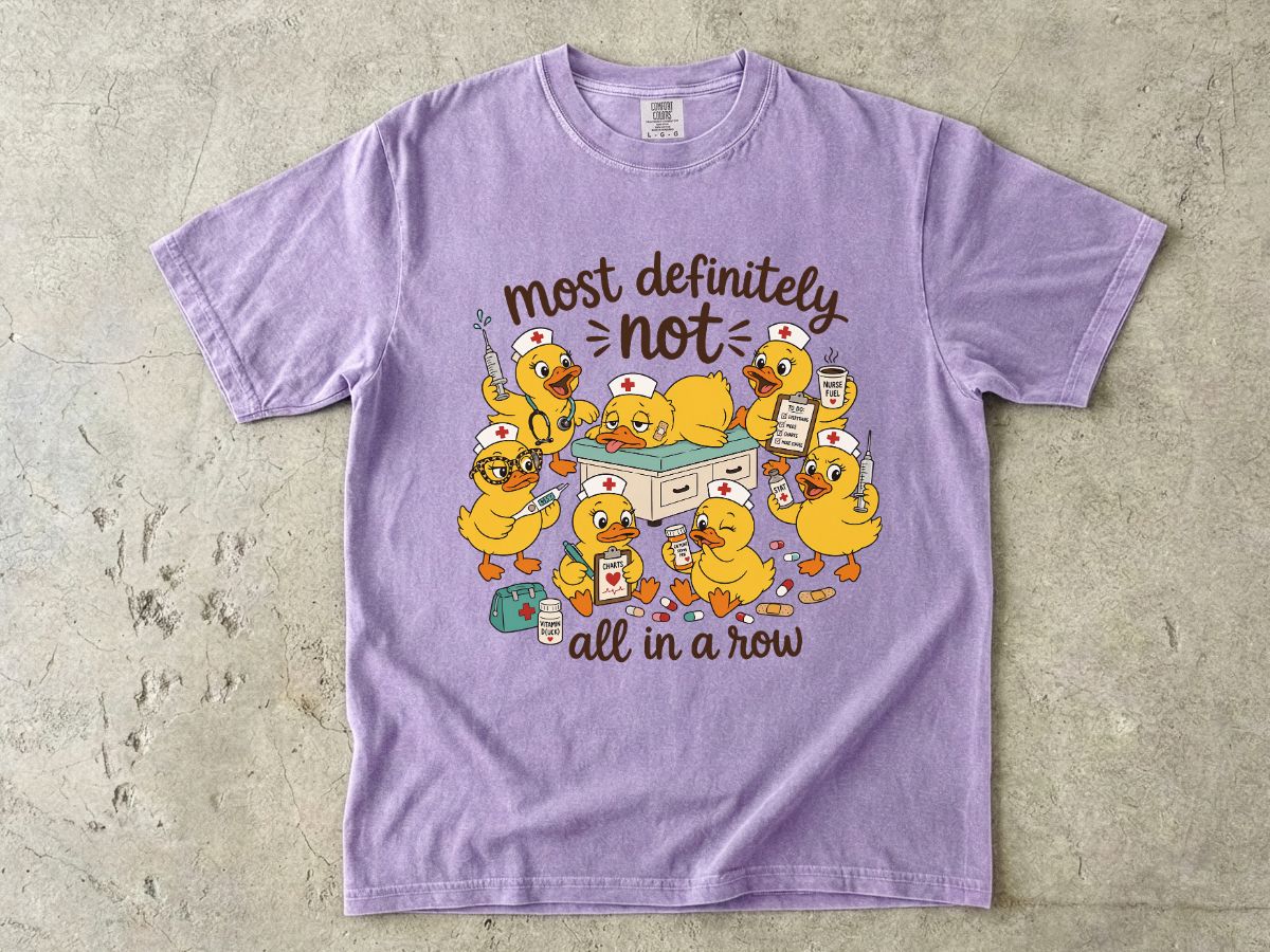Most Definitely Not All in a Row Duck T-Shirt