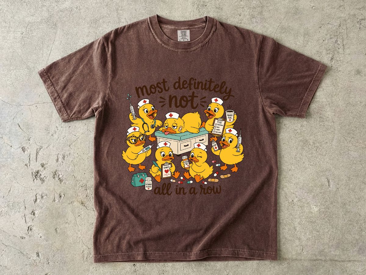 Most Definitely Not All in a Row Duck T-Shirt