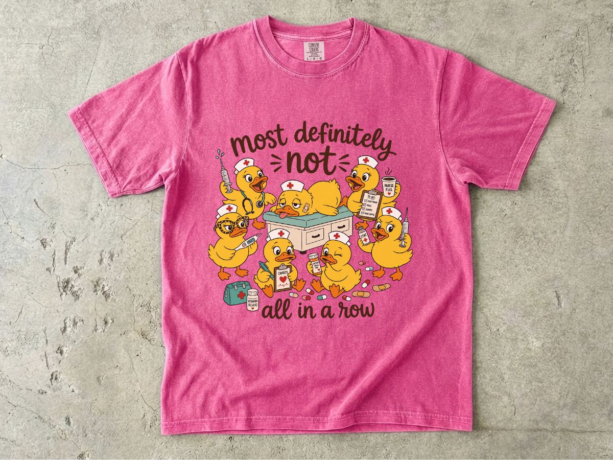Most Definitely Not All in a Row Duck T-Shirt