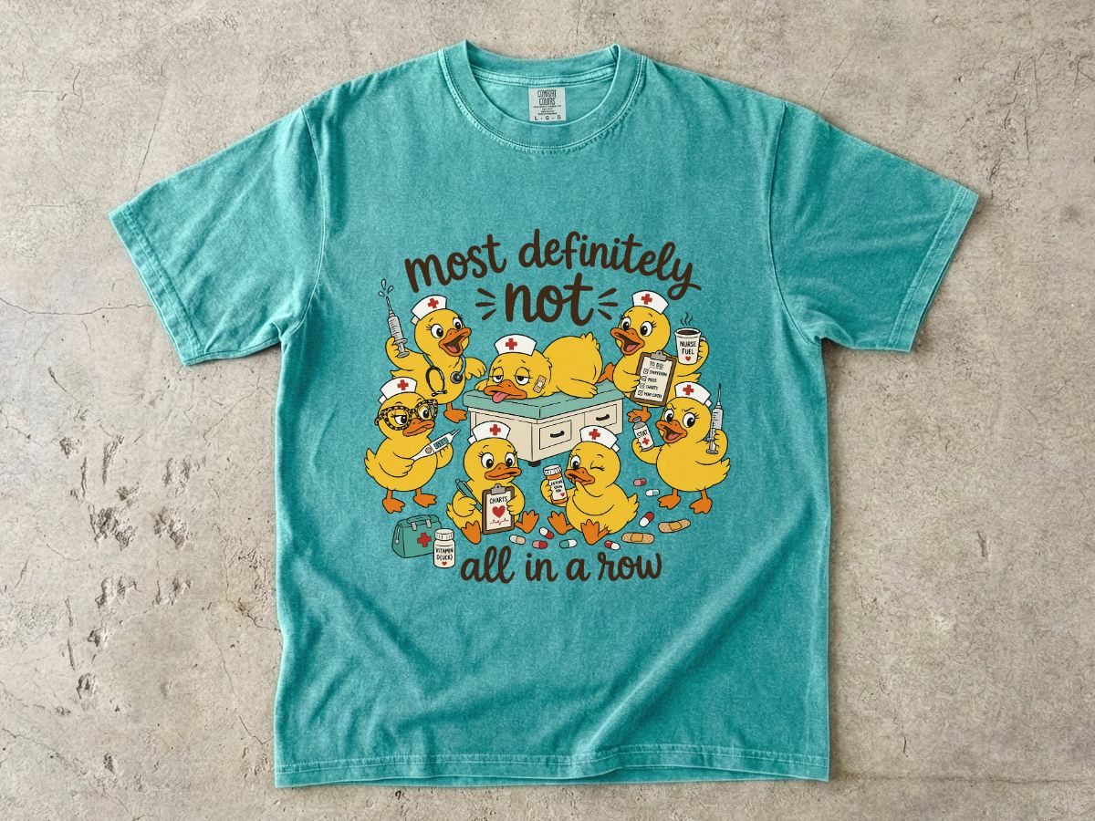 Most Definitely Not All in a Row Duck T-Shirt