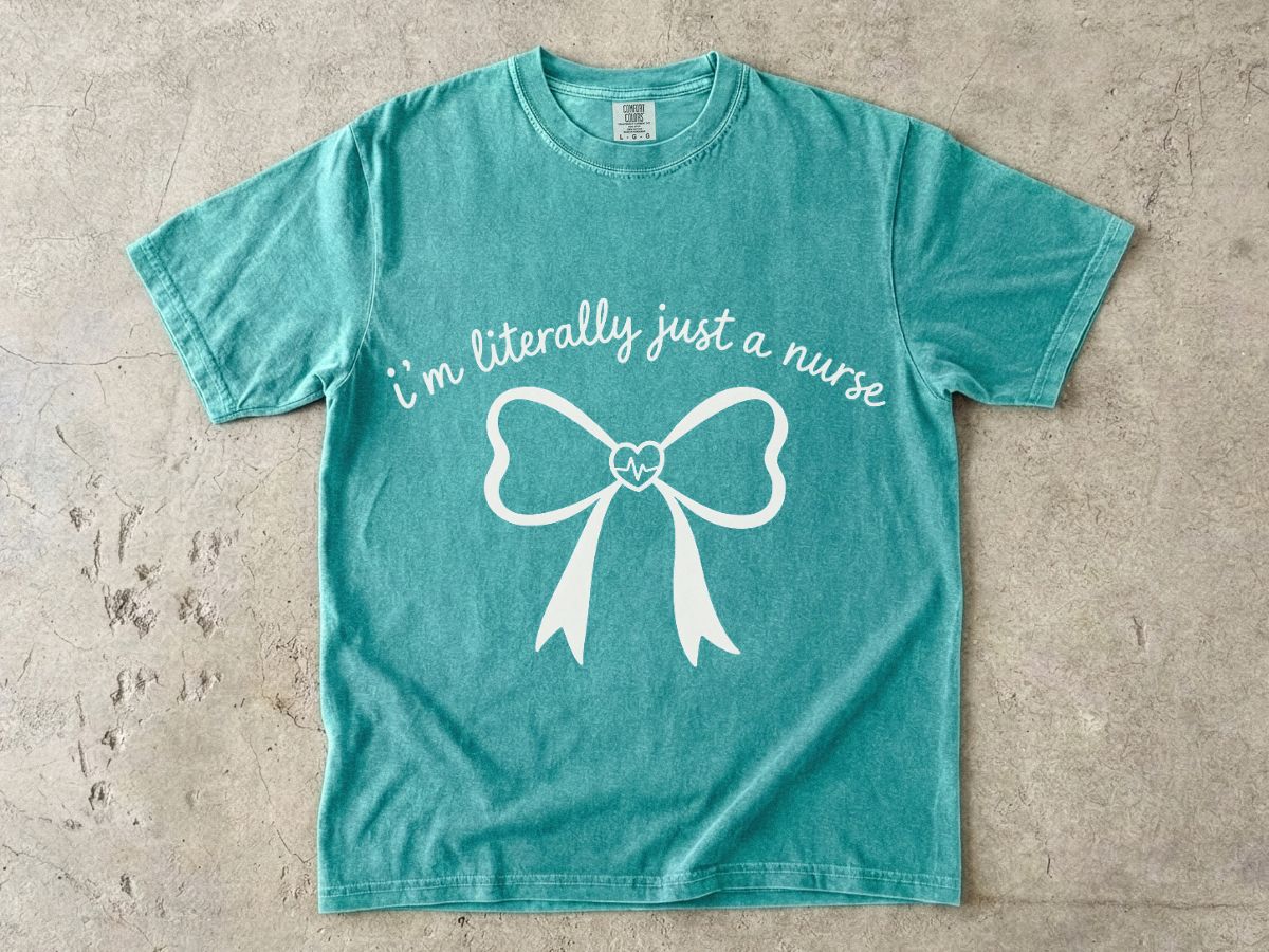 Bow Outline T-Shirt — Minimal Pale Ribbon Graphic
