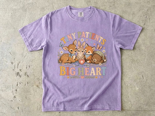 Kids Animal Care T-Shirt – "Tiny Patients Big Heart" Cute Veterinary Nurse Shirt