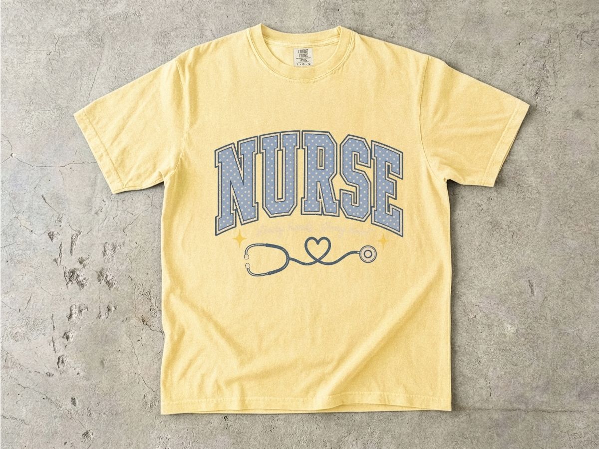 Nurse Stethoscope Heart T-Shirt — Cute Nurse Tee for Healthcare Heroes