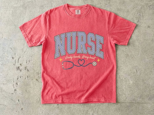 Nurse Stethoscope Heart T-Shirt — Cute Nurse Tee for Healthcare Heroes