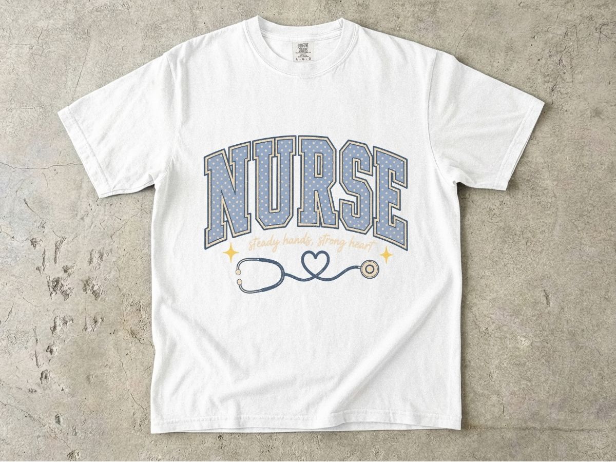 Nurse Stethoscope Heart T-Shirt — Cute Nurse Tee for Healthcare Heroes