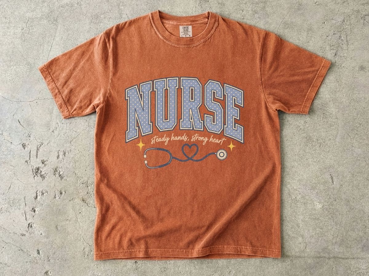 Nurse Stethoscope Heart T-Shirt — Cute Nurse Tee for Healthcare Heroes